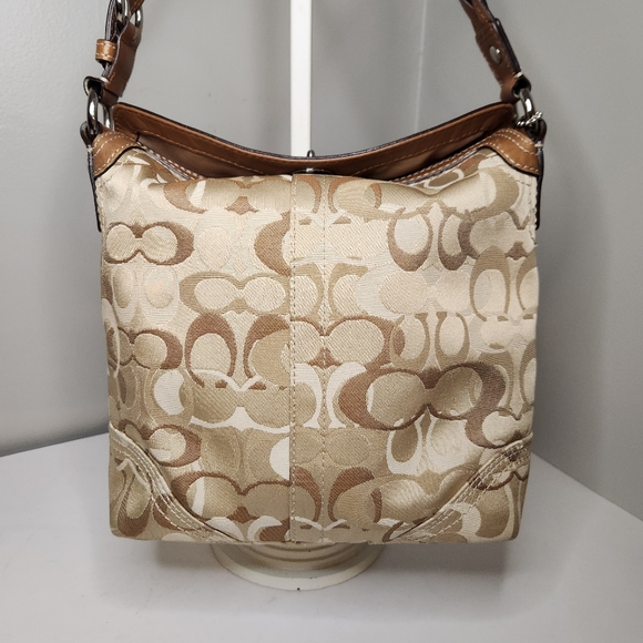 coach chelsea tan signature c braided shoulder bag c0771- 10990 - Picture 2 of 12